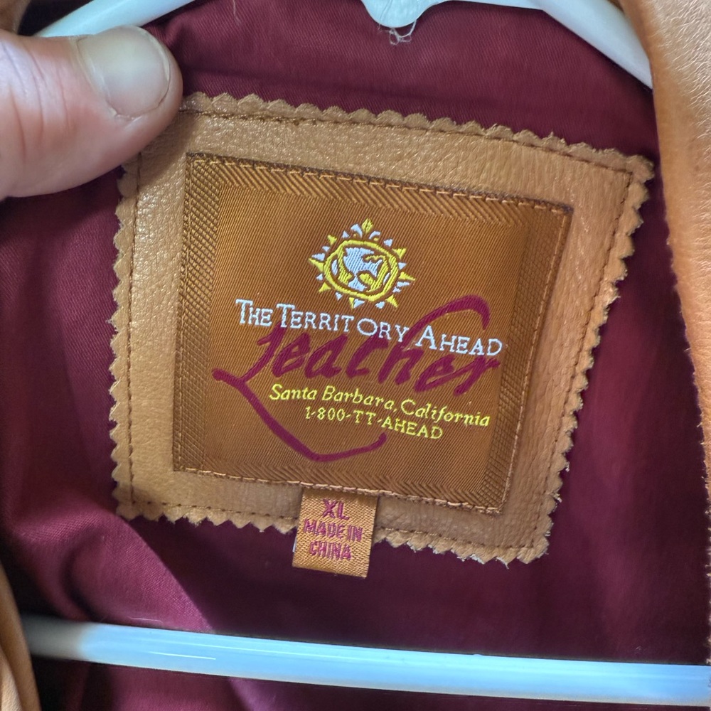 The Territory Ahead Tan Leather Jacket